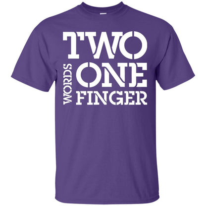 Two Word One Finger Shirt Purple