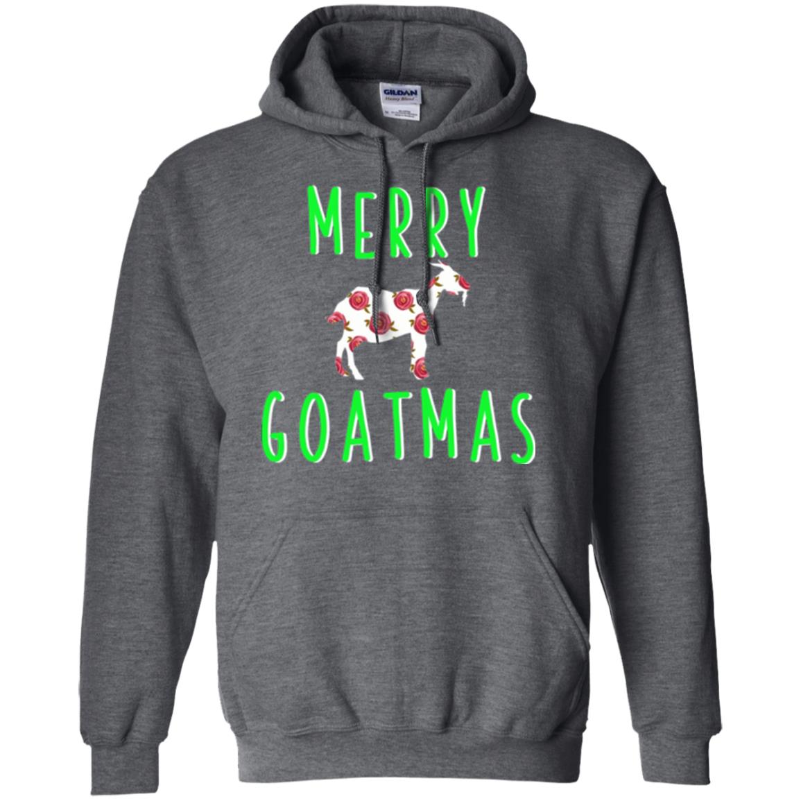 Goat Lovers T-shirt Merry Goatmas Dark Heather