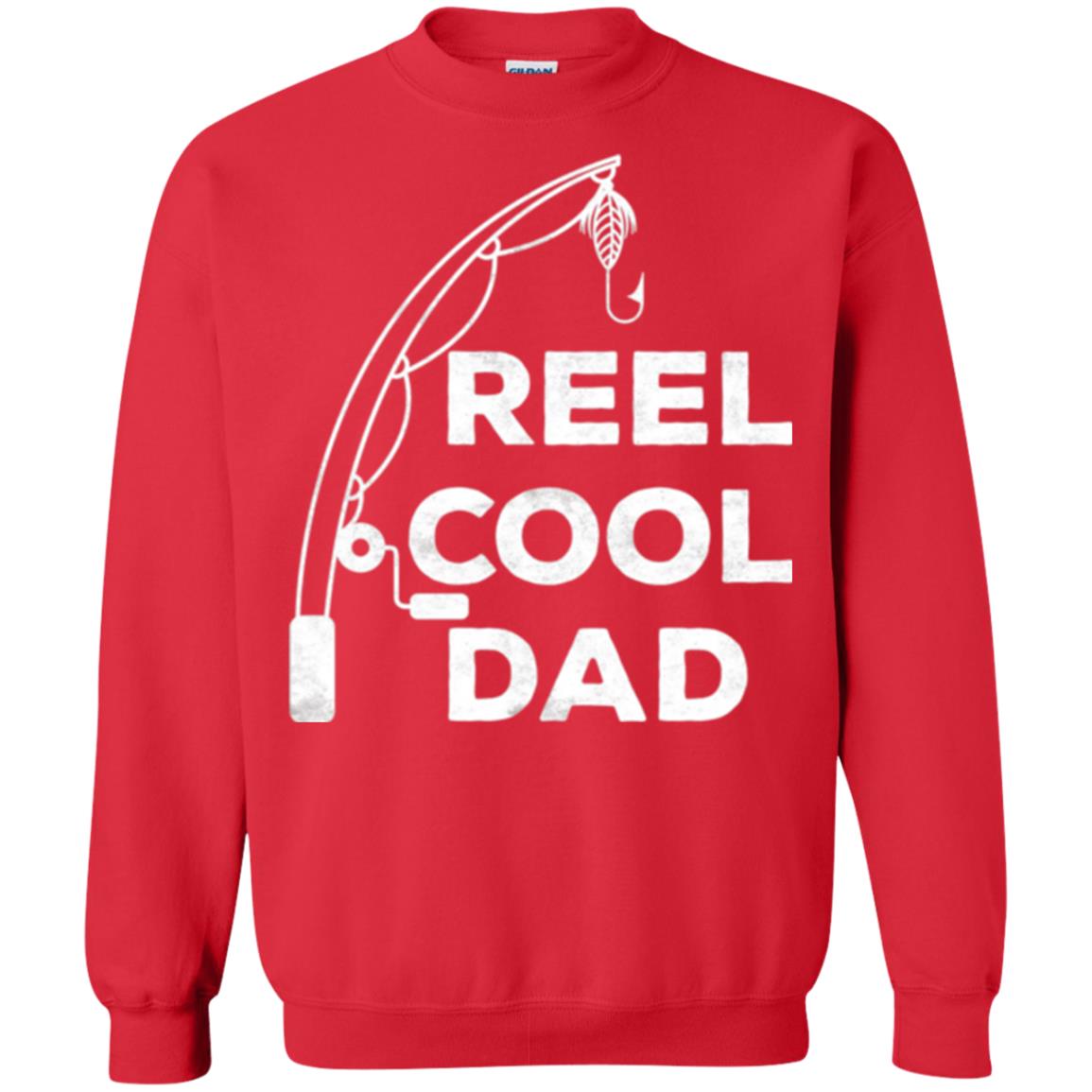 Fisherman T-shirt Reel Cool Dad Red