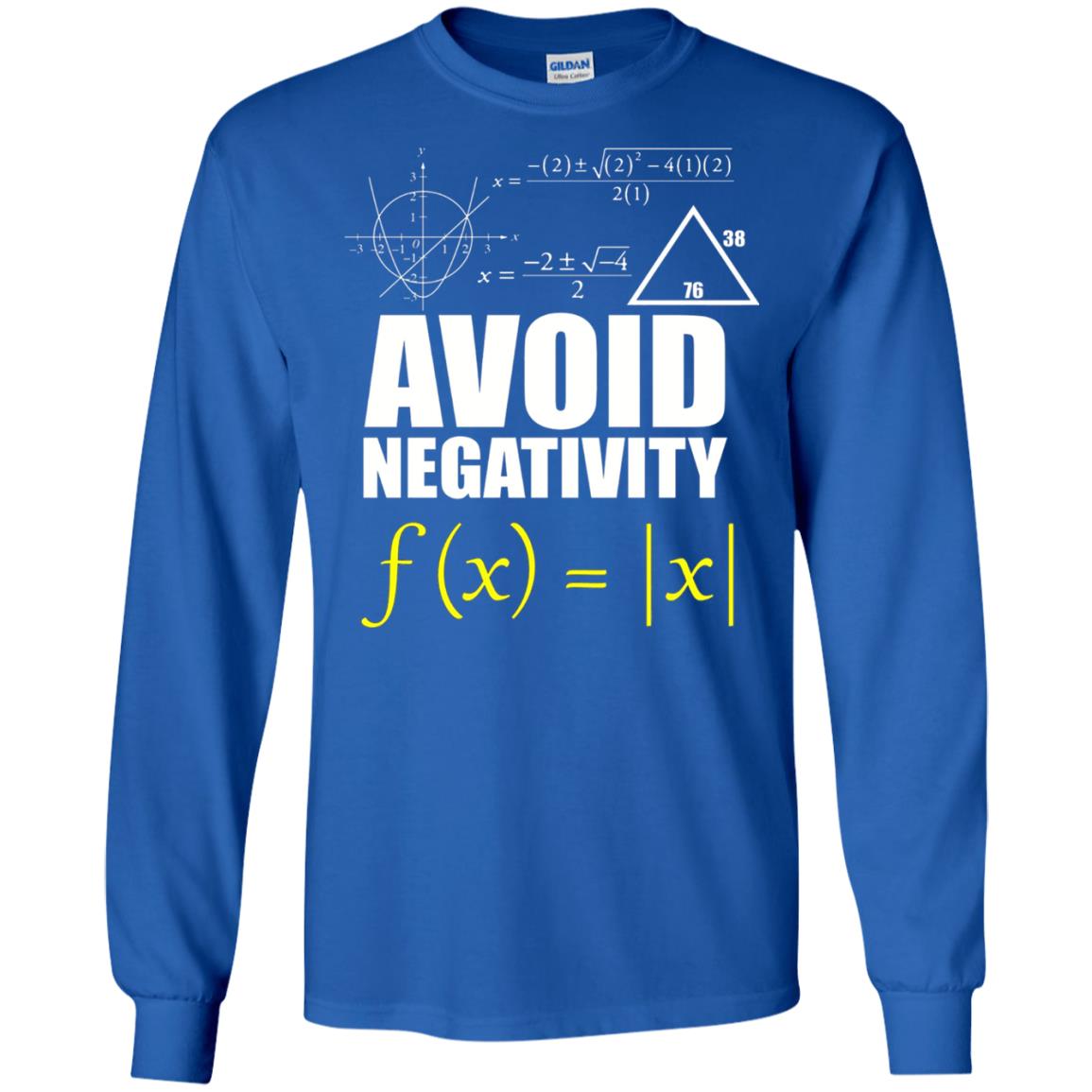 Avoid Negativity Math Teacher T-shirt Royal