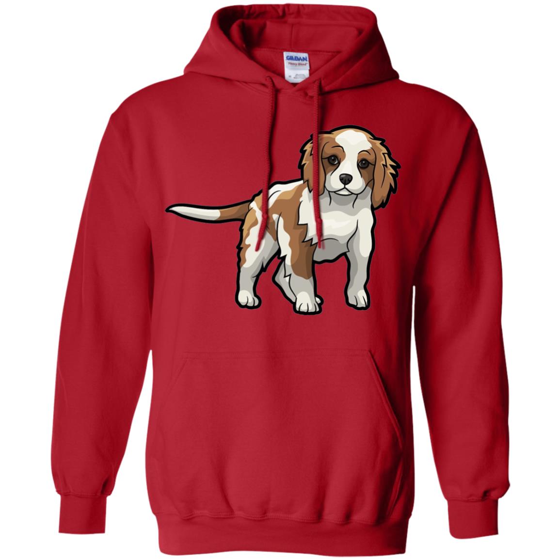 Cute Blenheim Cavalier King Charles Spaniel T-shirt Red