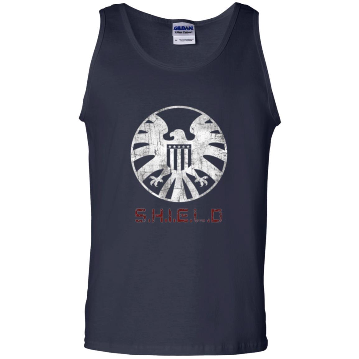 Film T-shirt Agents Of Shield Distressed Logo Graphic Navy