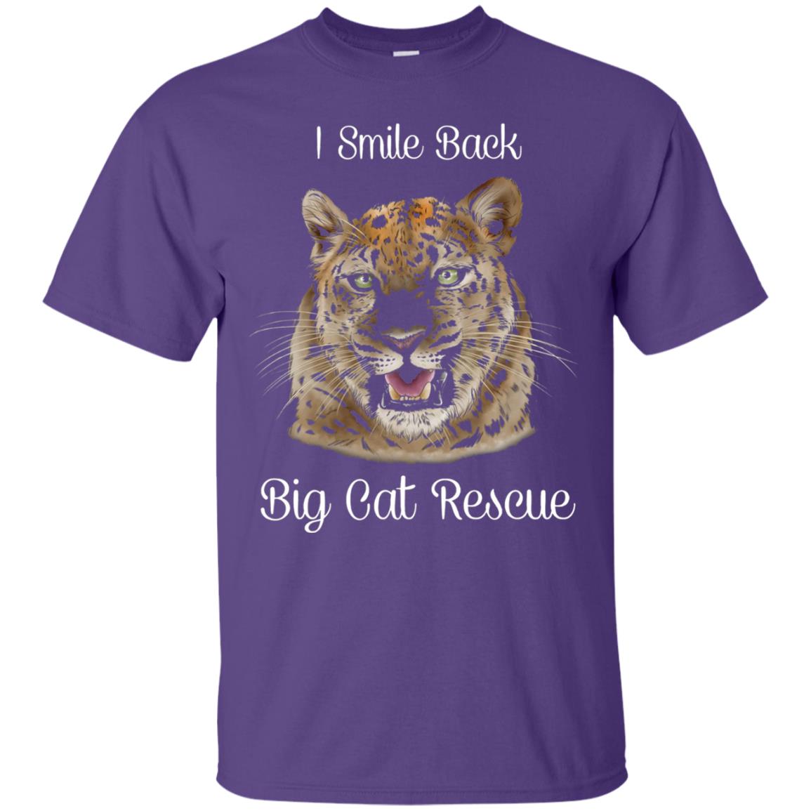 I Smile Back Big Cat Recuse Shirt Purple