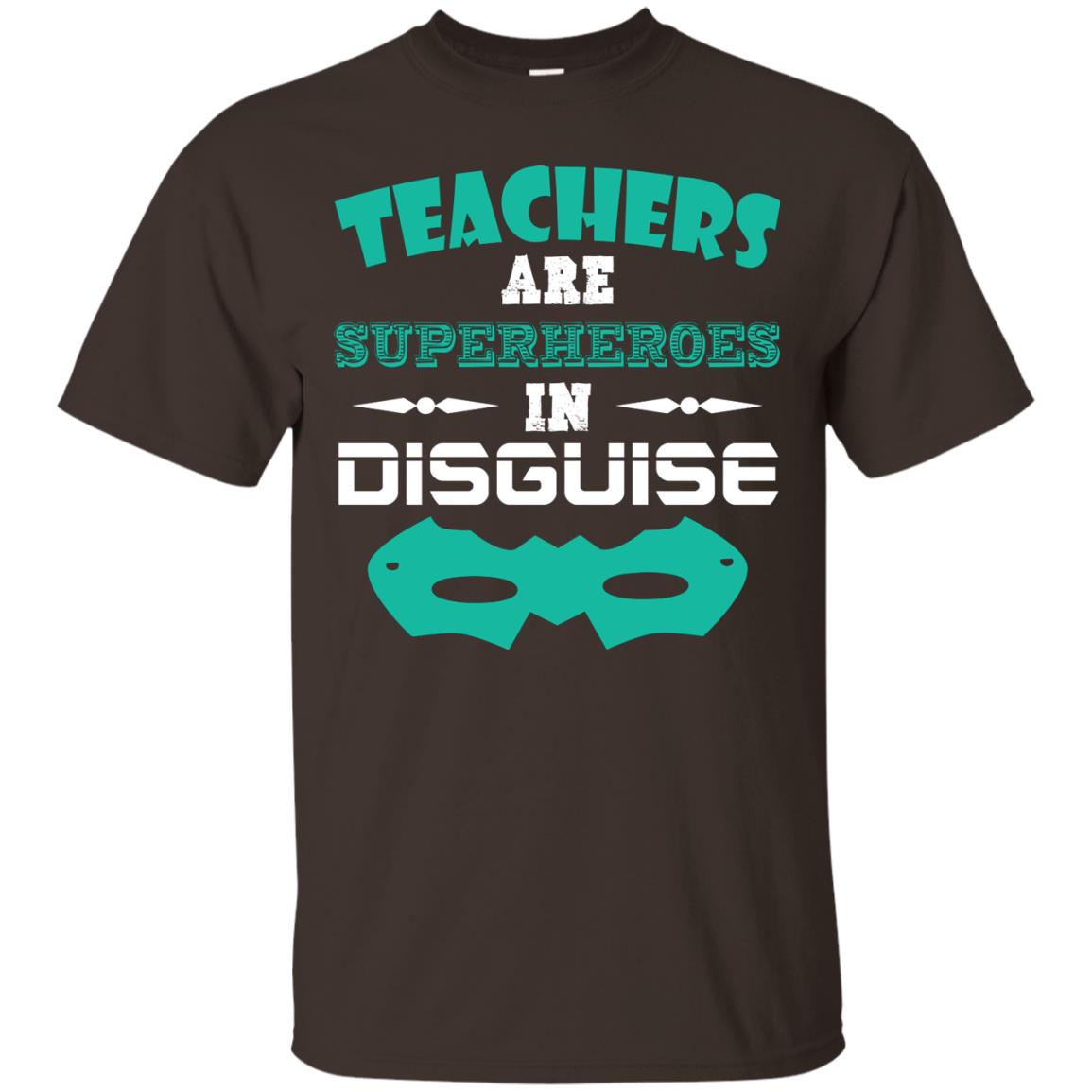Teachers Are Superheroes In Disguise Movie Lover T-shirt Dark Chocolate