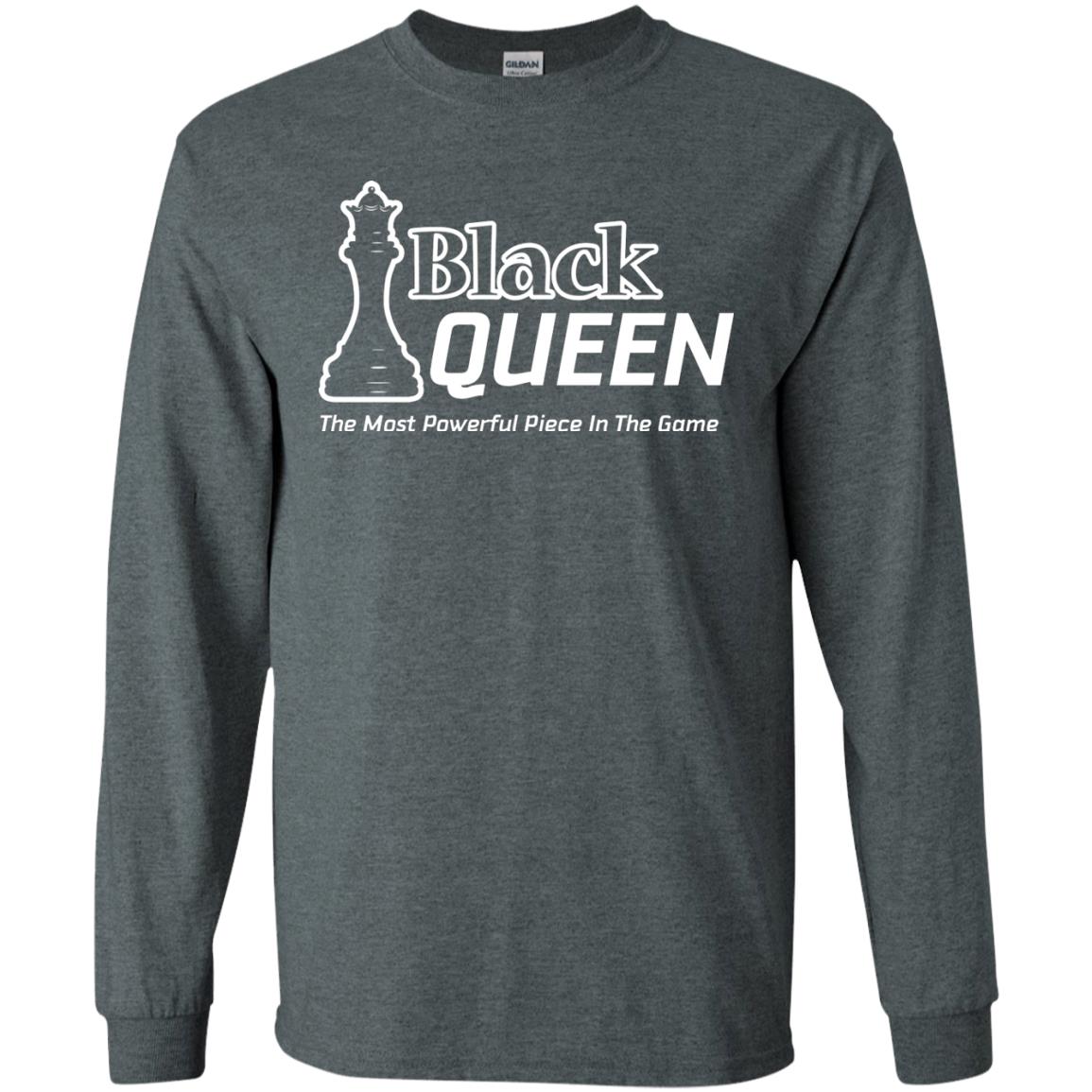 Black Queen Proud Black Woman African American T-shirt Dark Heather