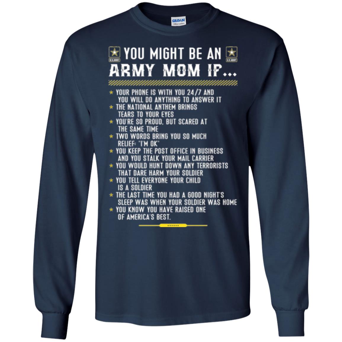 Veteran T-shirt You Might Be An Army Mom If Navy