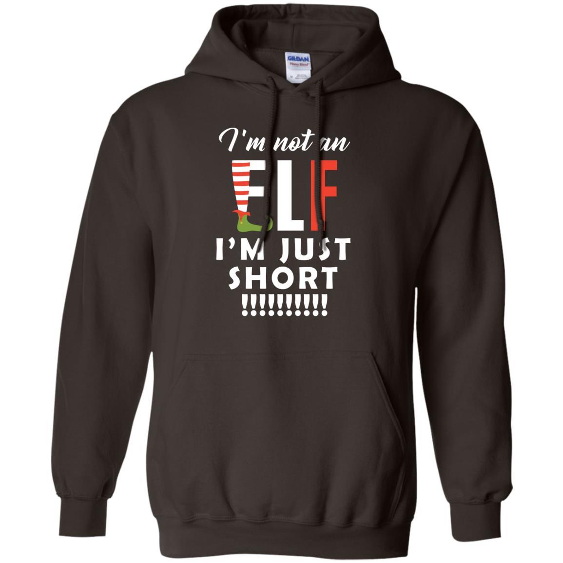 Christmas T-shirt I'm Not An Elf I'm Just Short Dark Chocolate