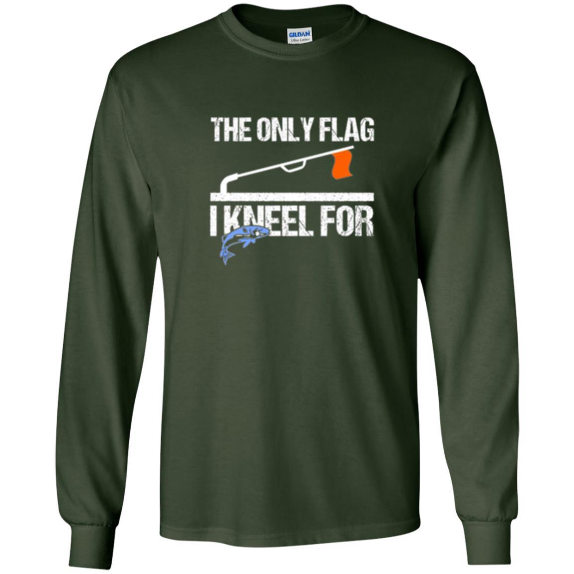 Fisherman T-shirt Ice Fishing Tip Up Flag T-shirt Forest Green