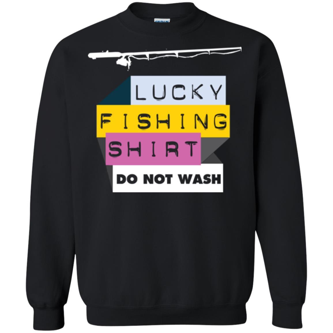 Fisherman T-shirt Lucky Fishing Shirt Do Not Wash Black