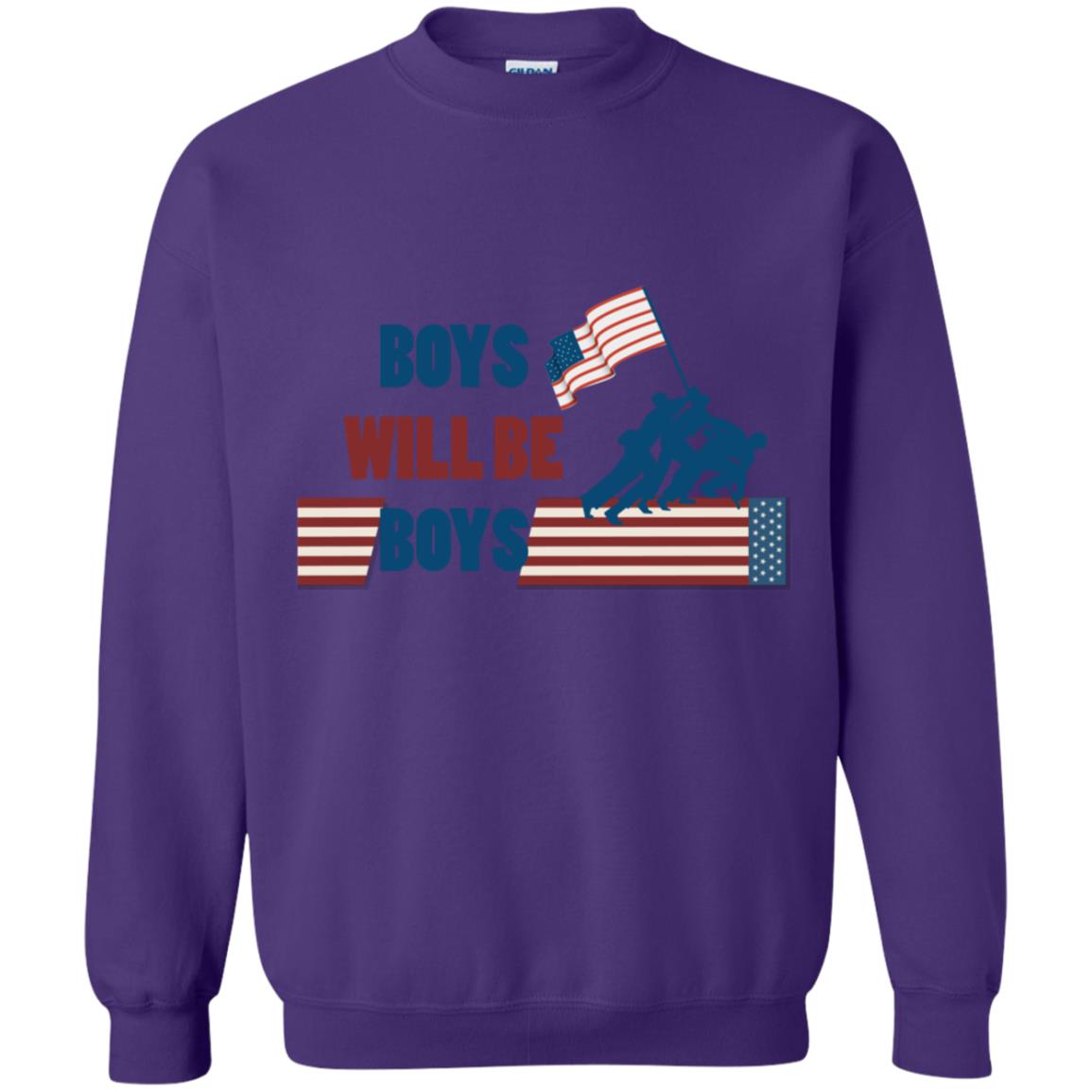 Boys Will Be Boys Military Shirt Purple