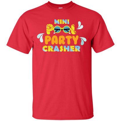 Mini Pool Party Crasher Summer Vacation T-shirt Red
