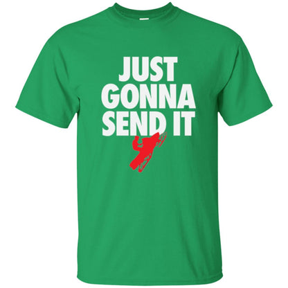 Snowmobile T-shirt Just Gonna Send It T-shirt Irish Green