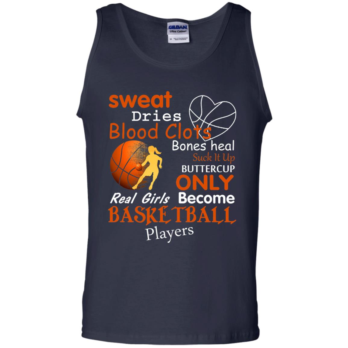 Basketball Shirt Real Girls Become Basketball Players Navy