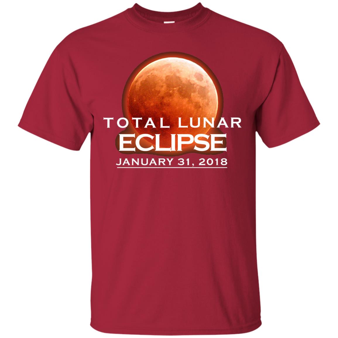Lunar Eclipse T-shirt January 31, 2018 Graphic T-shirt Cardinal