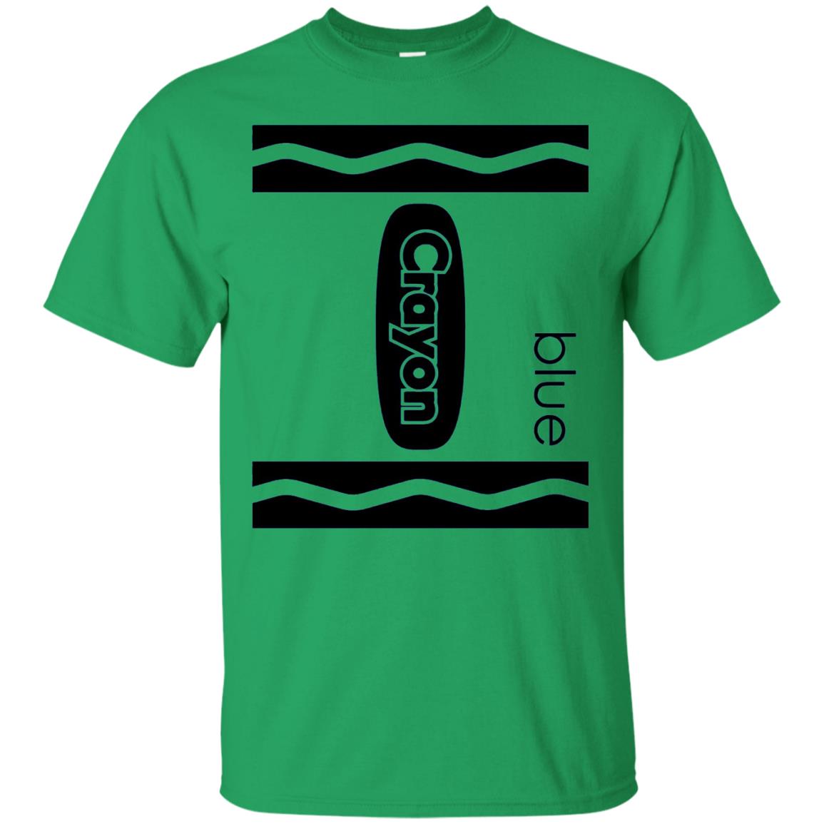 Blue Crayon Halloween Couple Friend Group Costume T-shirt Irish Green