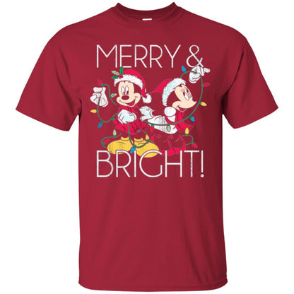 Disney Mickey Mouse T-shirt Merry And Bright Christmas Cardinal