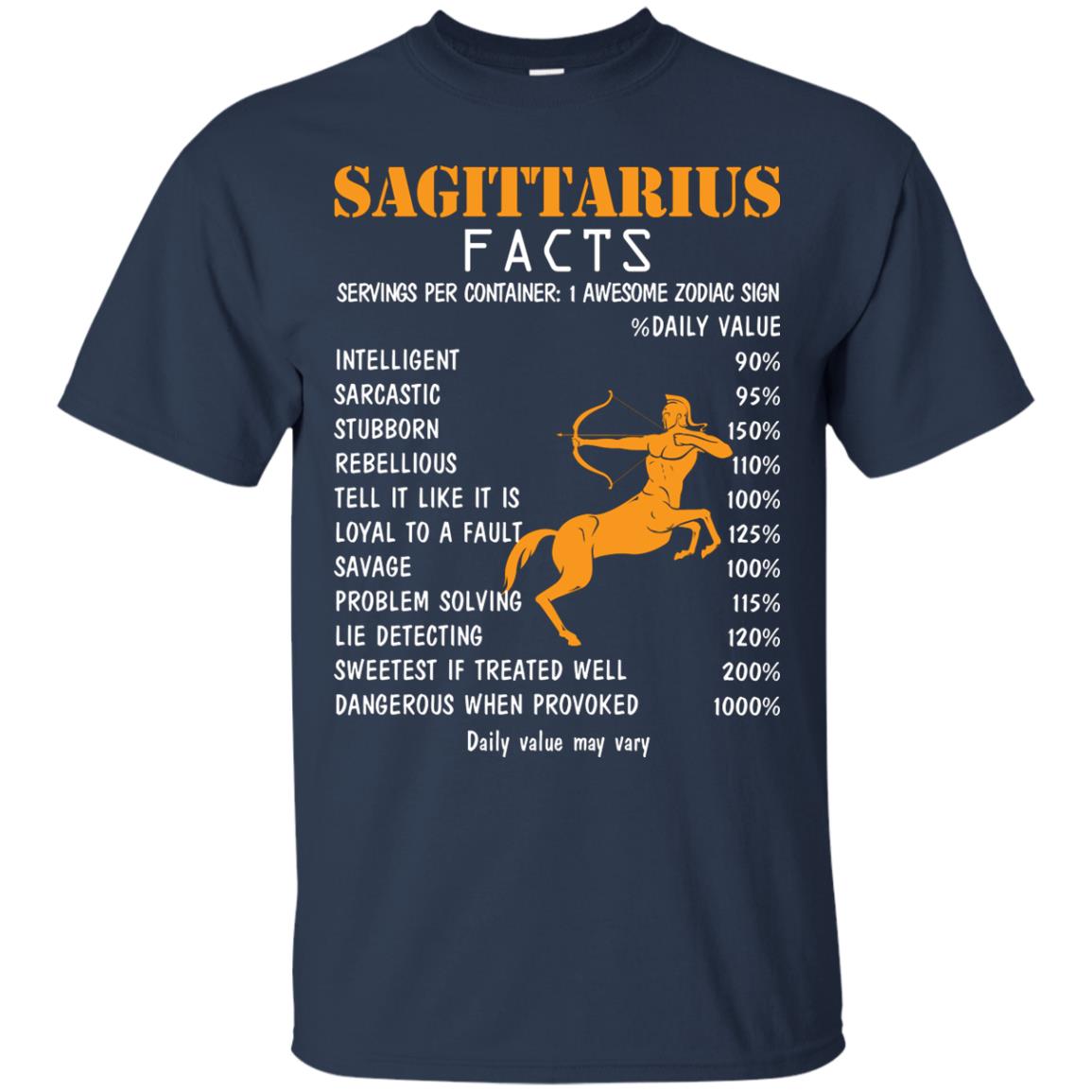 Sagittarius Facts 1 Awesome Zodiac Sign Gift Shirt For Sagittarius Horoscope Navy