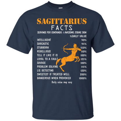 Sagittarius Facts 1 Awesome Zodiac Sign Gift Shirt For Sagittarius Horoscope Navy