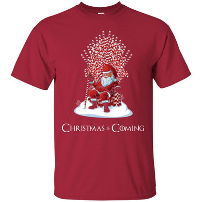 Funny Christmas T-shirt Santa Candy Cane Throne Cardinal