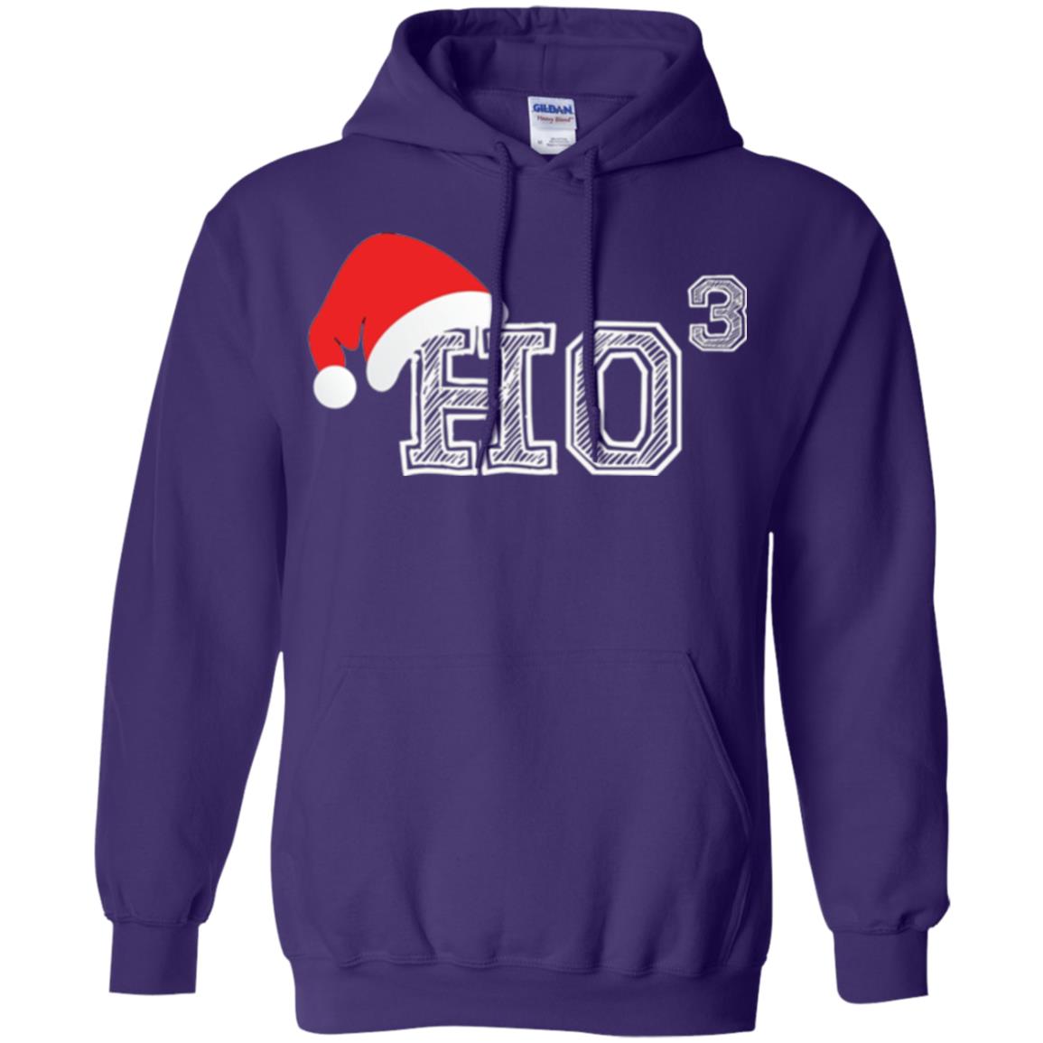 Christmas T Shirt Ho Ho Ho X 3 Third Power Purple