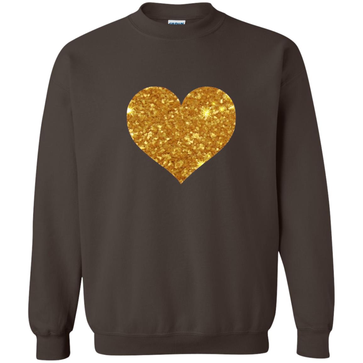 Valentine_s Day T-shirt Gold Heart Dark Chocolate