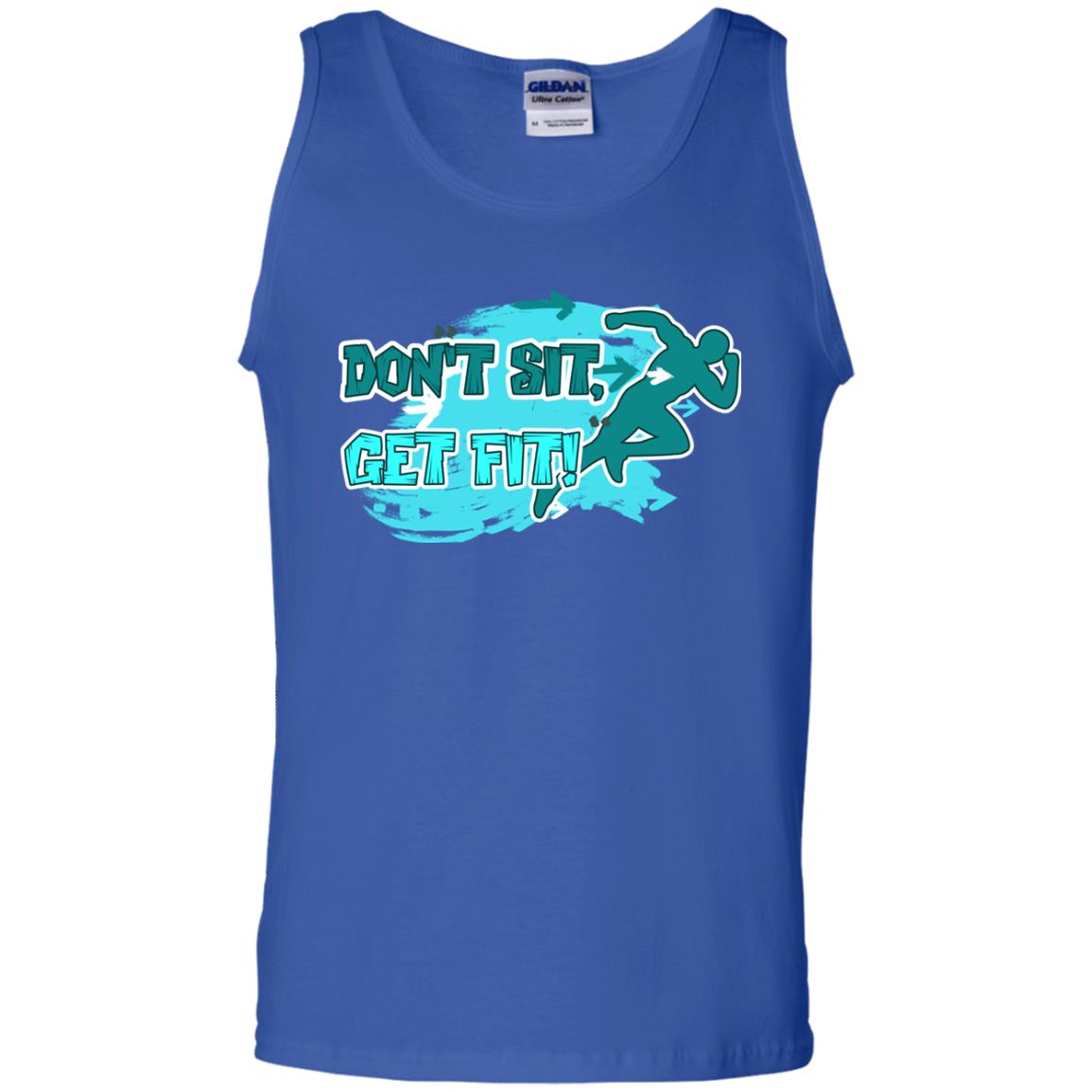 Dont Sit Get Fit Runner Shirt Royal