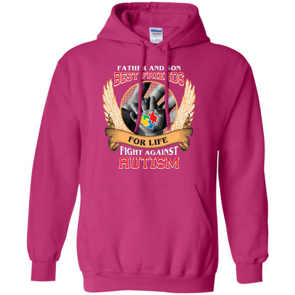 Autism Awareness T-shirt Father And Son Best Friends Heliconia