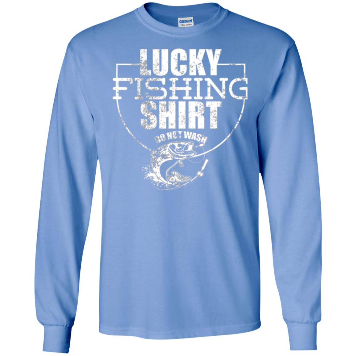 Fisherman T-shirt Lucky Fishing Shirt Do Not Wash Carolina Blue