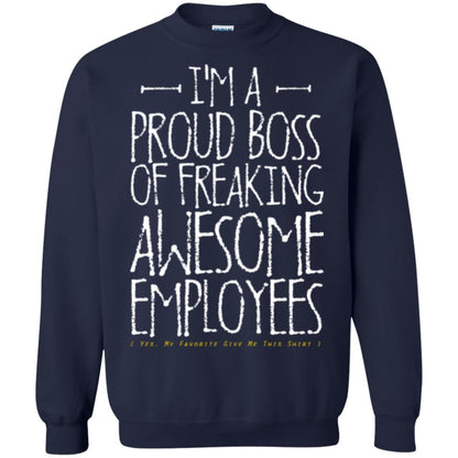 Boss T-shirt I'm A Proud Boss Of Freaking Awesome Employees Navy