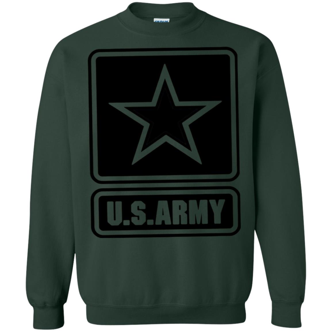 Us Army Black Logo United States Design T-shirt Forest Green