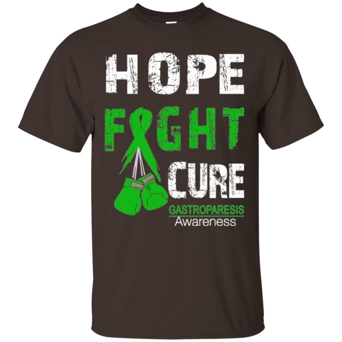 Gastroparesis Awareness T-shirt Hope Fight Cure Gastroparesis Awareness Dark Chocolate