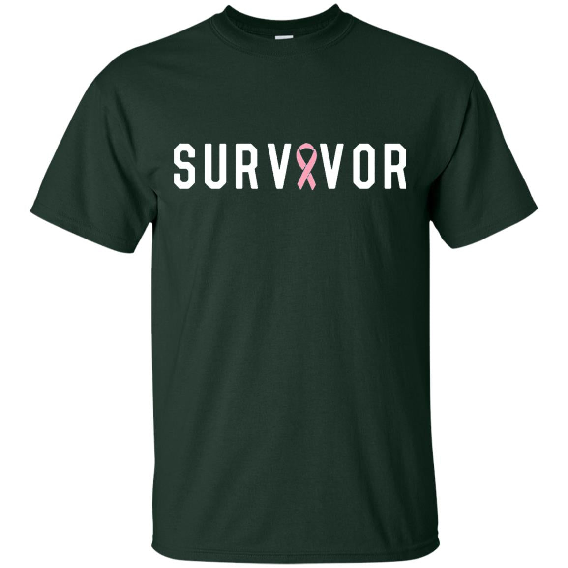Breast Cancer Survivor We Did It T-shirt Pink Ribbon Forest
