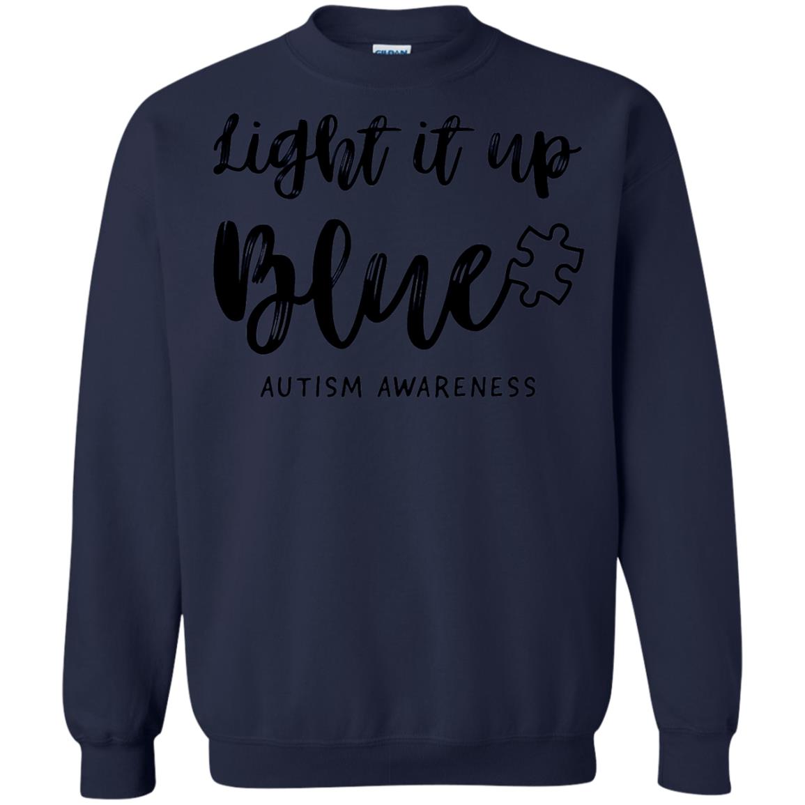 Autism Awareness Shirts Light It Up Blue Navy