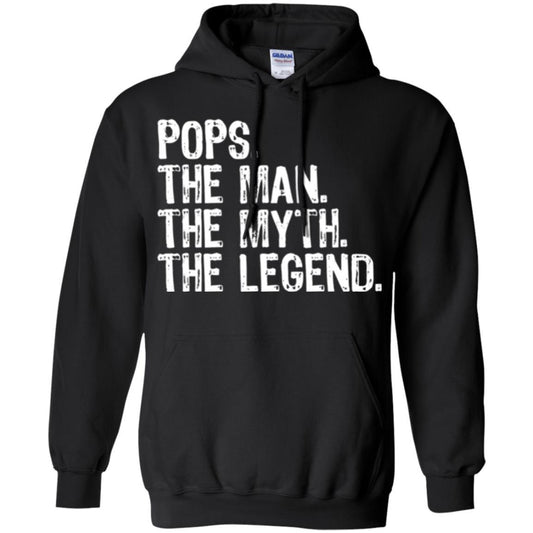 Daddy T-shirt Pops The Man The Myth The Legend Black