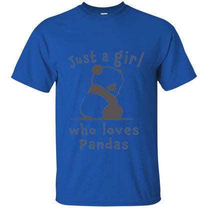 Panda Lover T-shirt Just A Girl Who Lover Pandas Royal