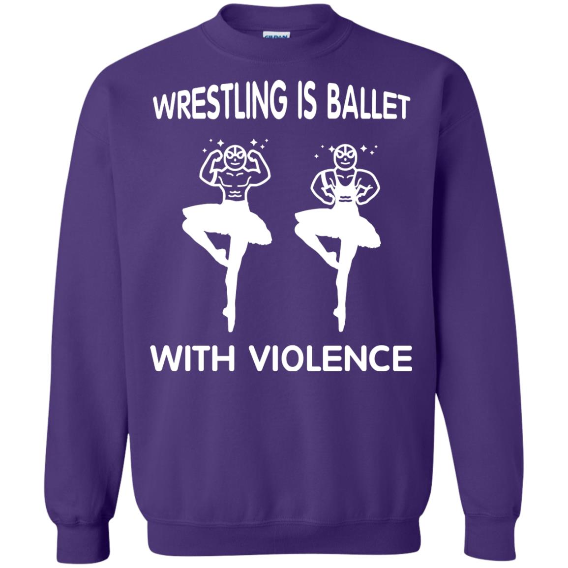 Wrestling Lover T-shirt Is Ballet With Violence Purple