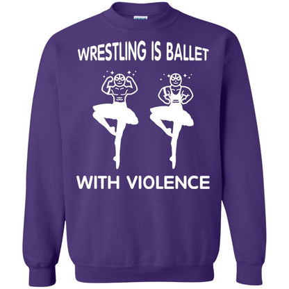 Wrestling Lover T-shirt Is Ballet With Violence Purple