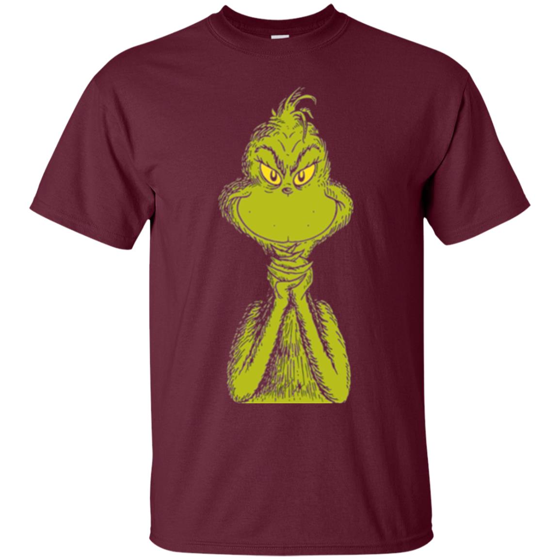 Dr. Seuss Classic Sly Grinch T-shirt Maroon