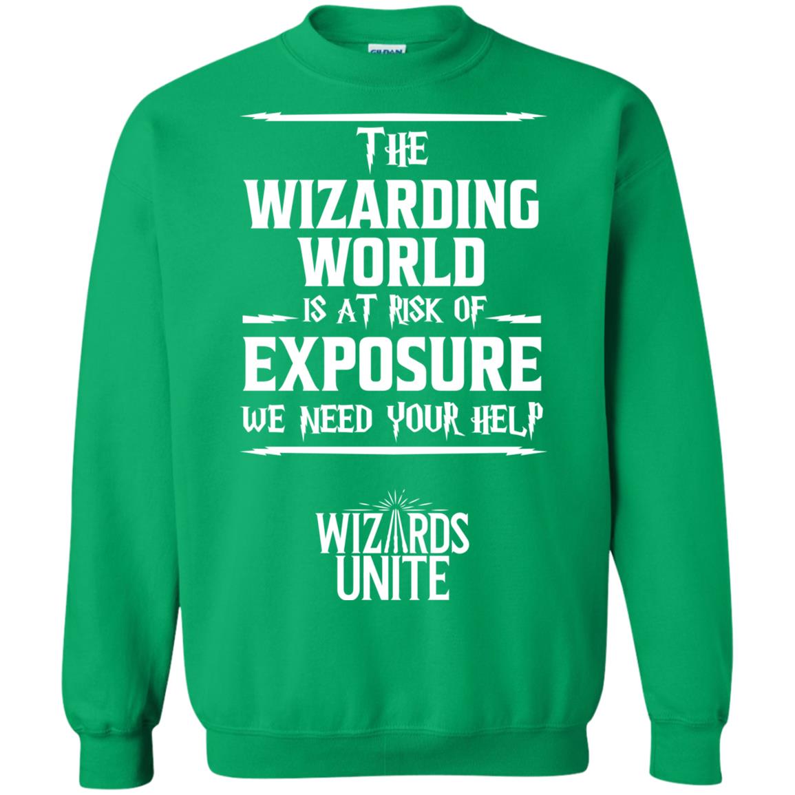 The Wizarding World Is At Risk Of Exposure Harry Potter T-shirt Irish Green