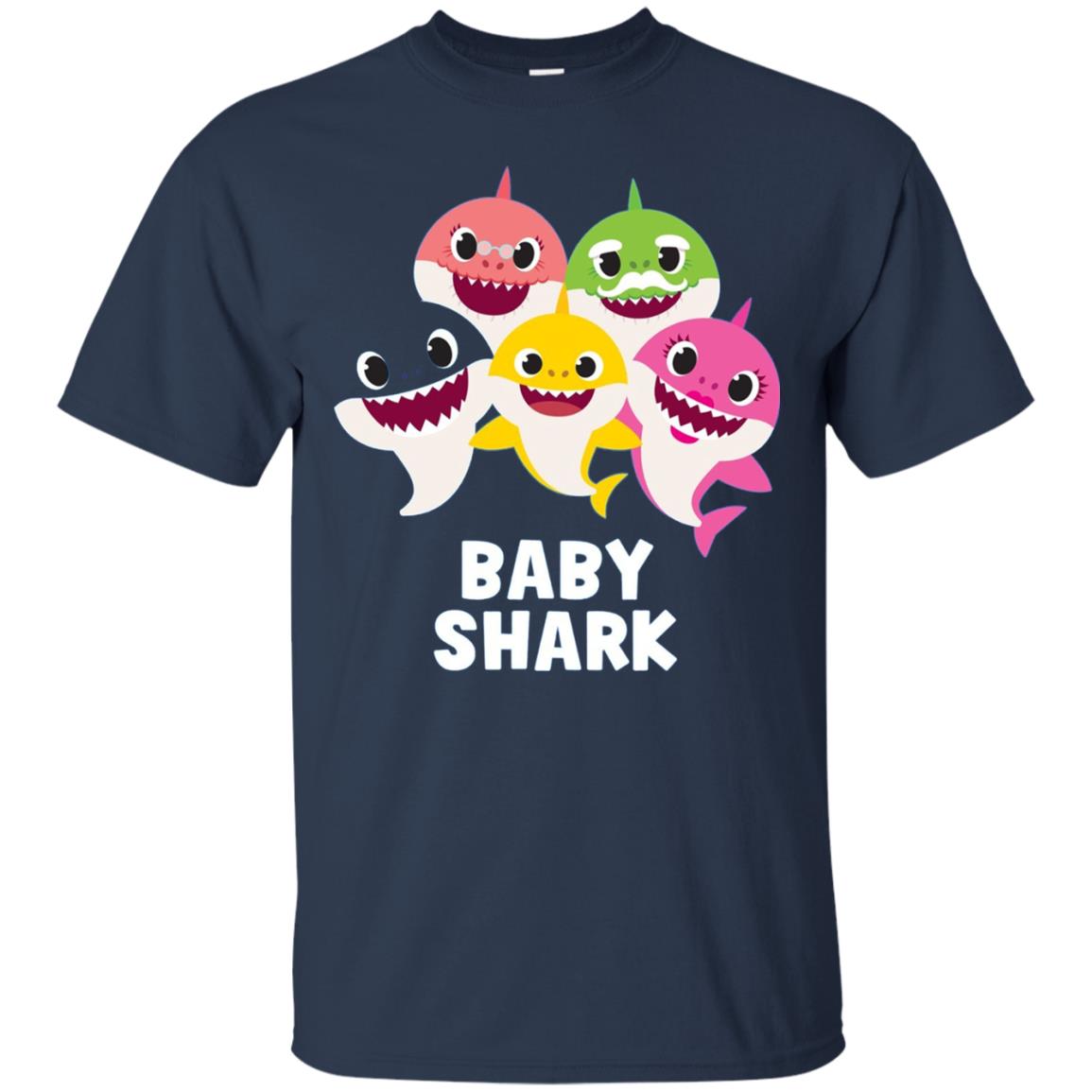 Pinkfong Baby Shark Family Shark Lover T-shirt Navy