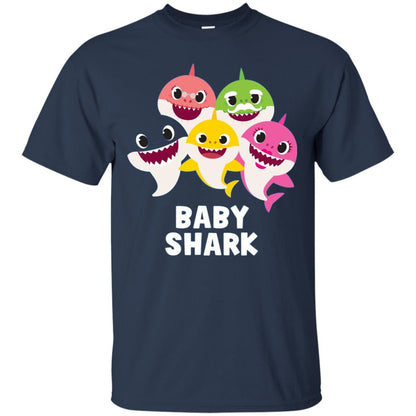 Pinkfong Baby Shark Family Shark Lover T-shirt Navy