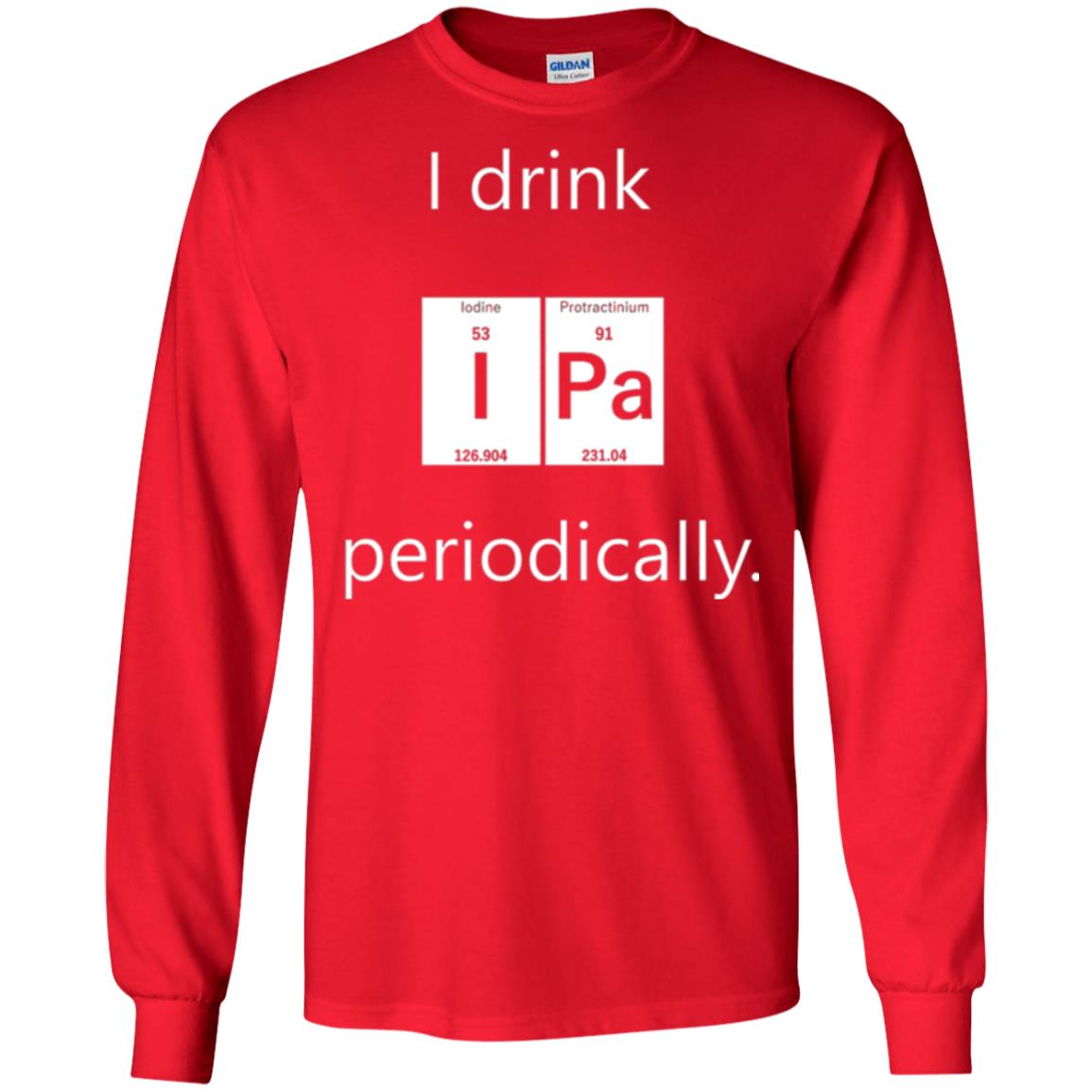 Chemistry T-shirt Drink Ipa Periodically Red