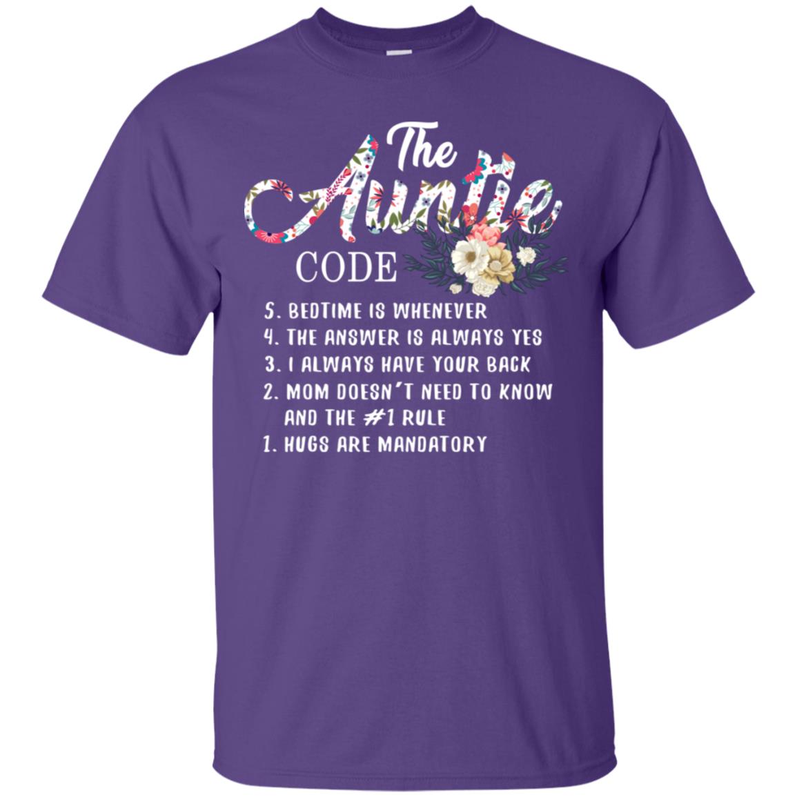 The Auntie Code Shirt For Womens Purple