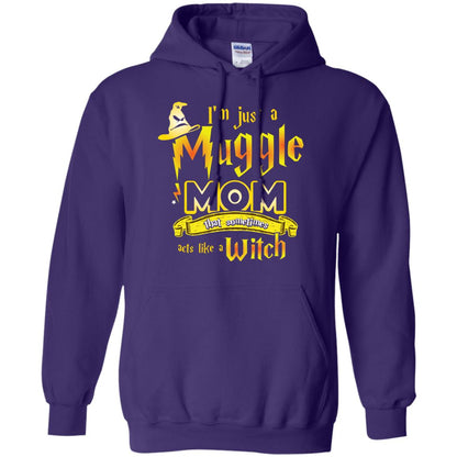 I_m Just A Muggle Mom That Sometimes Acts Like A Witch Fan Harry Potter Shirt For Mom Purple