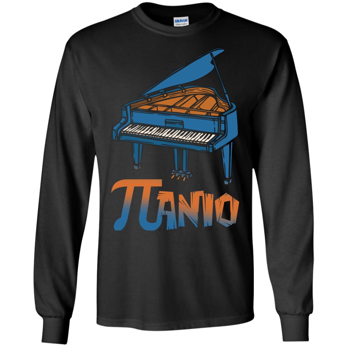 Pi Day T-shirt Funny Piano Lover Black
