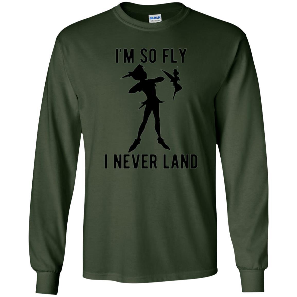 Film T-shirt Tinker Bell I'm So Fly I Never Land Forest Green