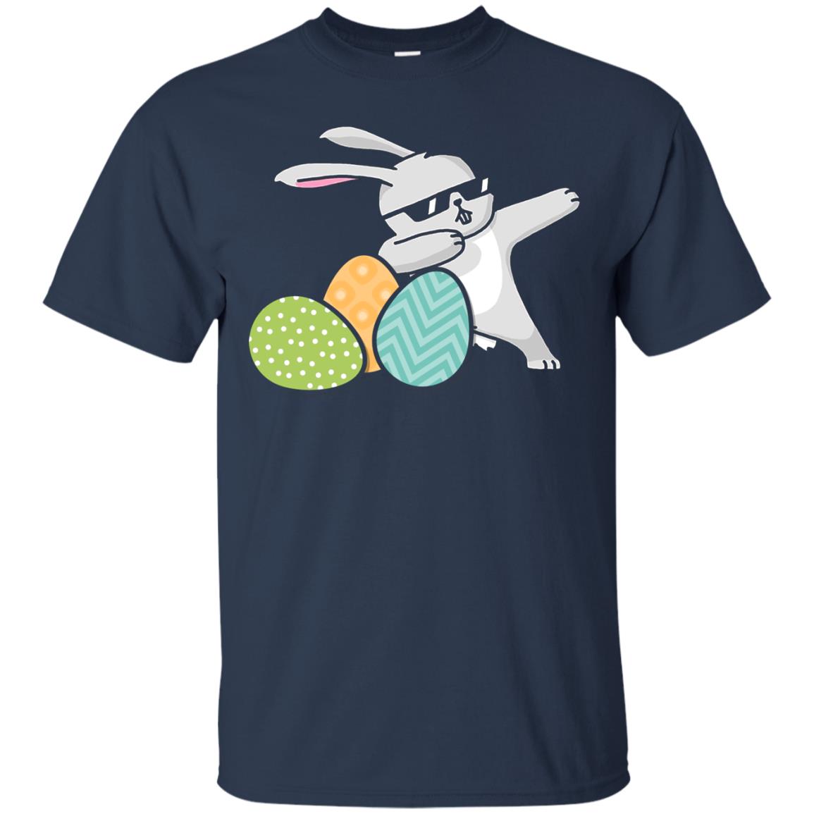 Easter Bunny Dabbing Gift Shirt For Dabbing Lover Navy