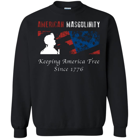 American Masgulinity Keeping America Free Since 1776 Shirt Black
