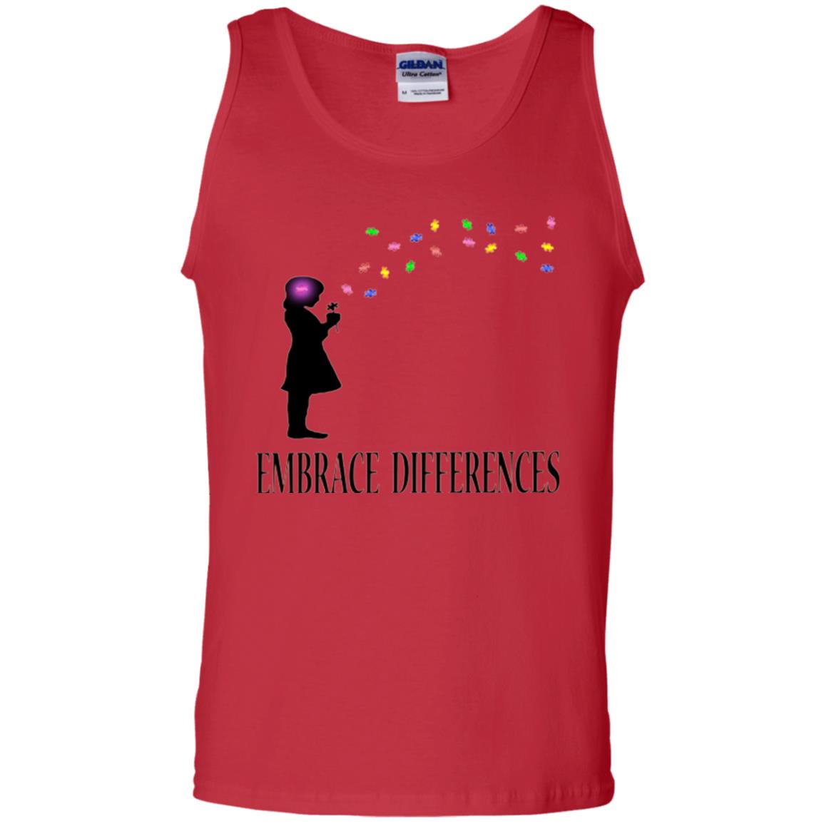 Embrace Differences Shirt Proud Autism Awareness T-shirt Red
