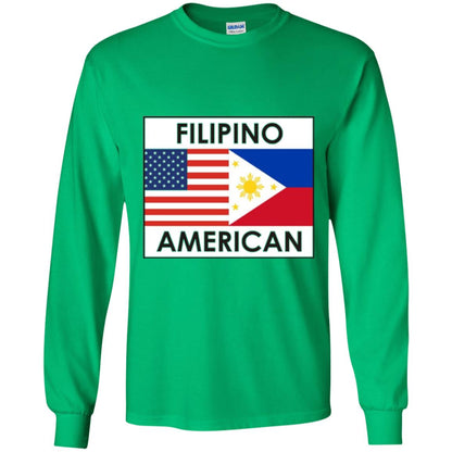 Filipino American T-shirt Philippines Usa Flags Irish Green